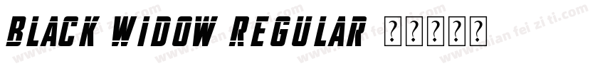 Black Widow Regular字体转换